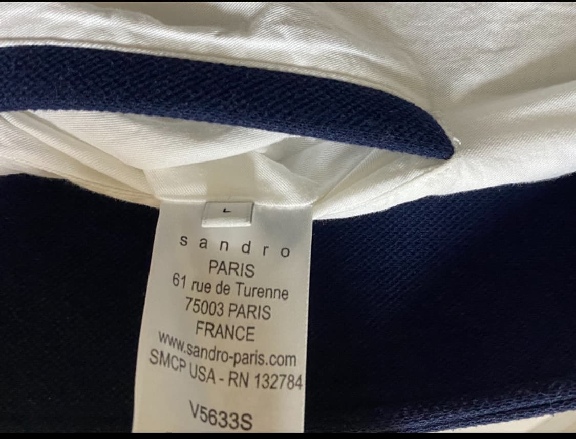 산드로 옴므 마린 자켓 L 상품이미지4