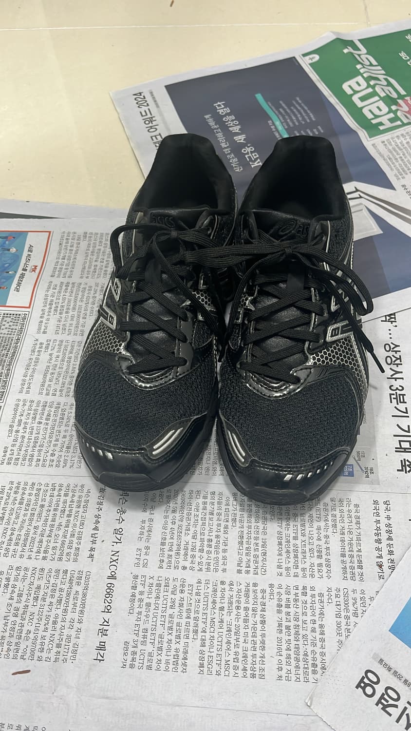 아식스 젤 트레이너 블랙 퓨어 실버 265 상품이미지3