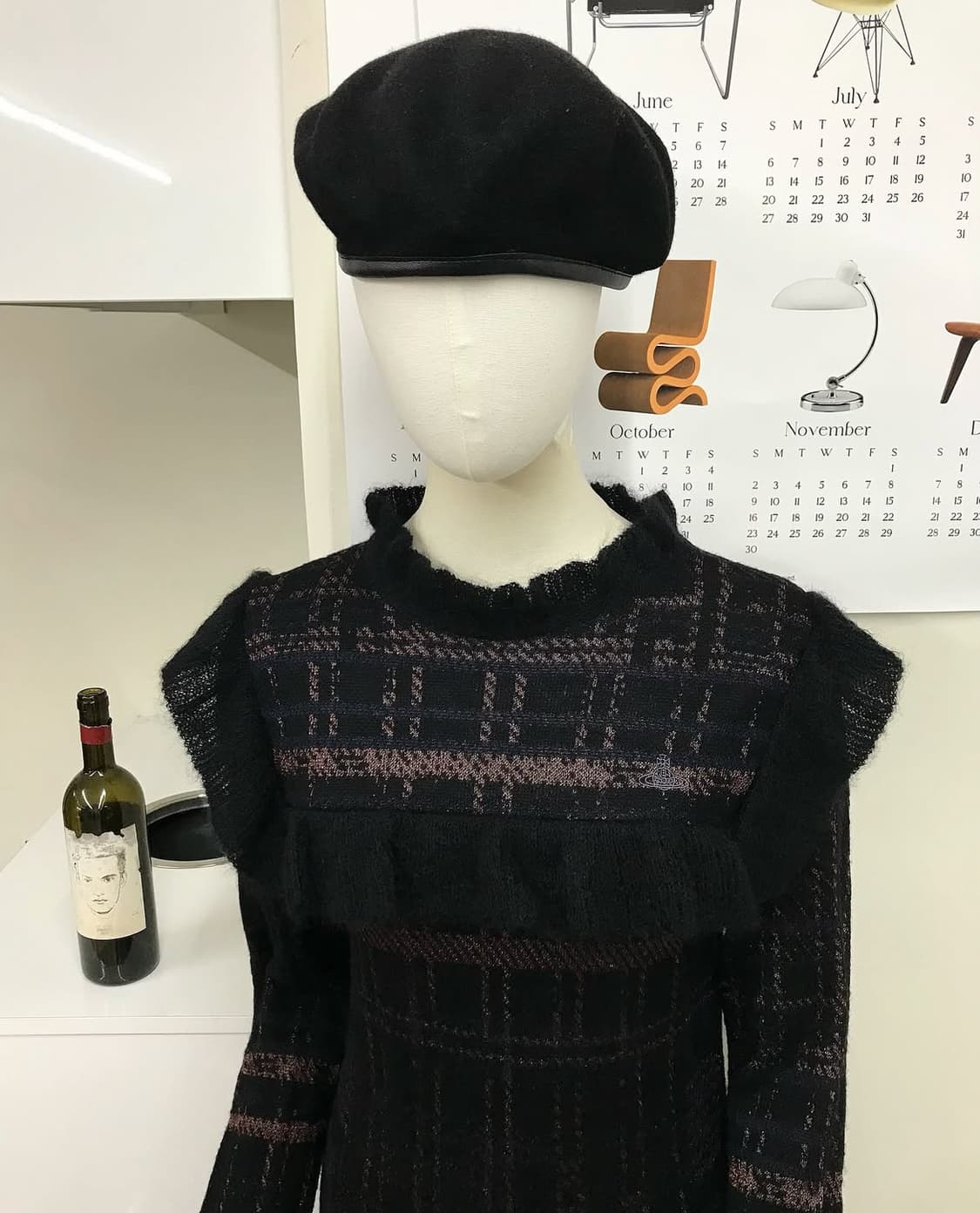 비비안웨스트우드 로고 프릴 니트 롱 원피스 상품이미지5