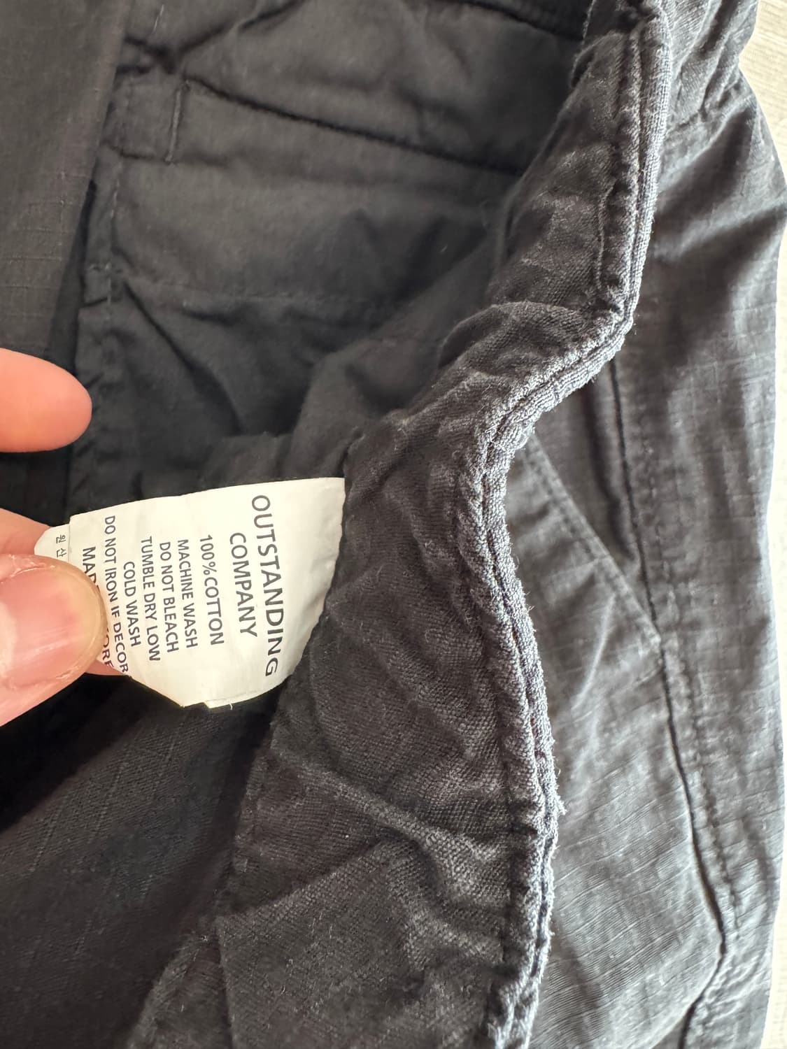 OUTSTANDING 아웃스탠딩 립 스트링 팬츠 L 상품이미지5