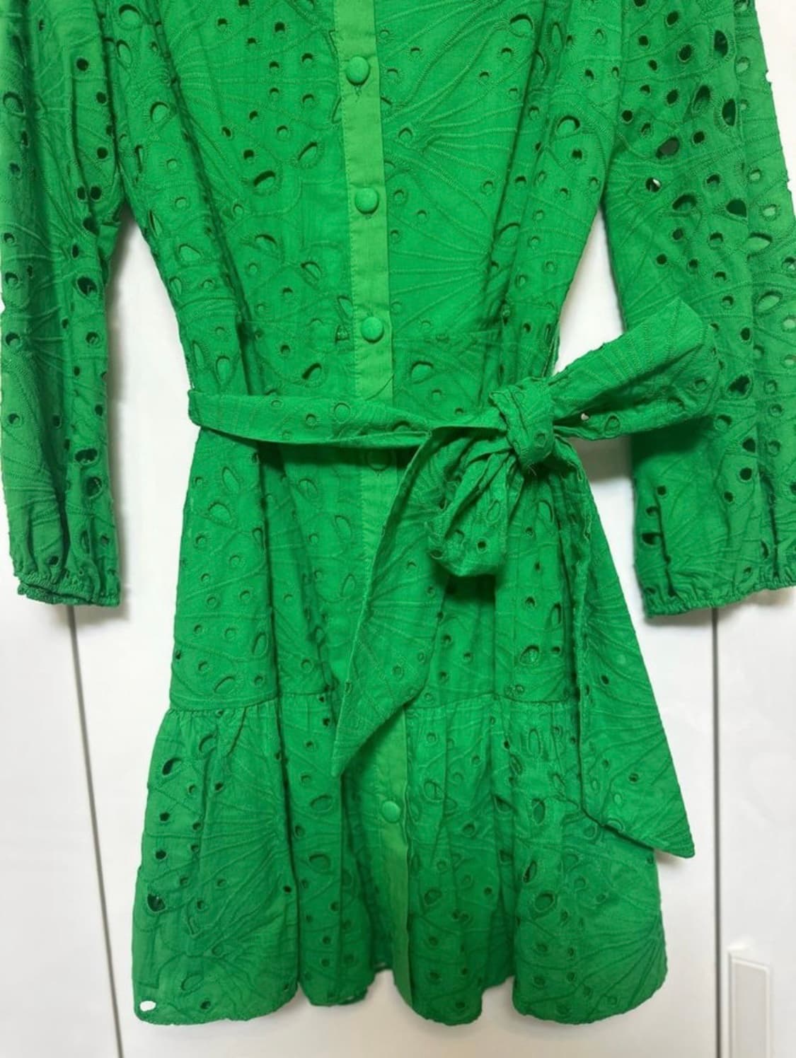 자라 그린 아일렛 펀칭 셔츠 원피스 상품이미지7