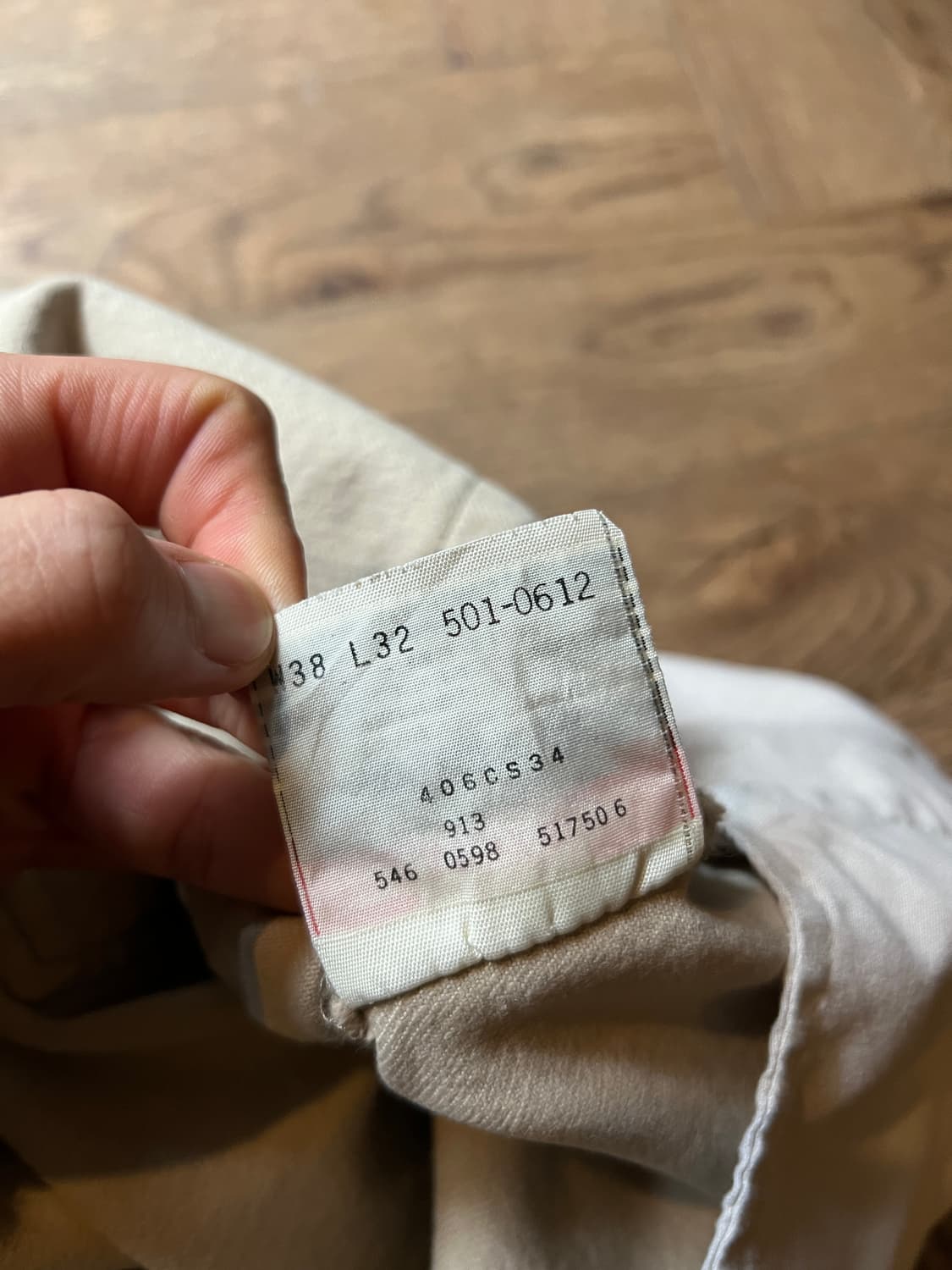 [38]90's 리바이스 501 Made in USA 베이지 데님 팬츠 상품이미지7