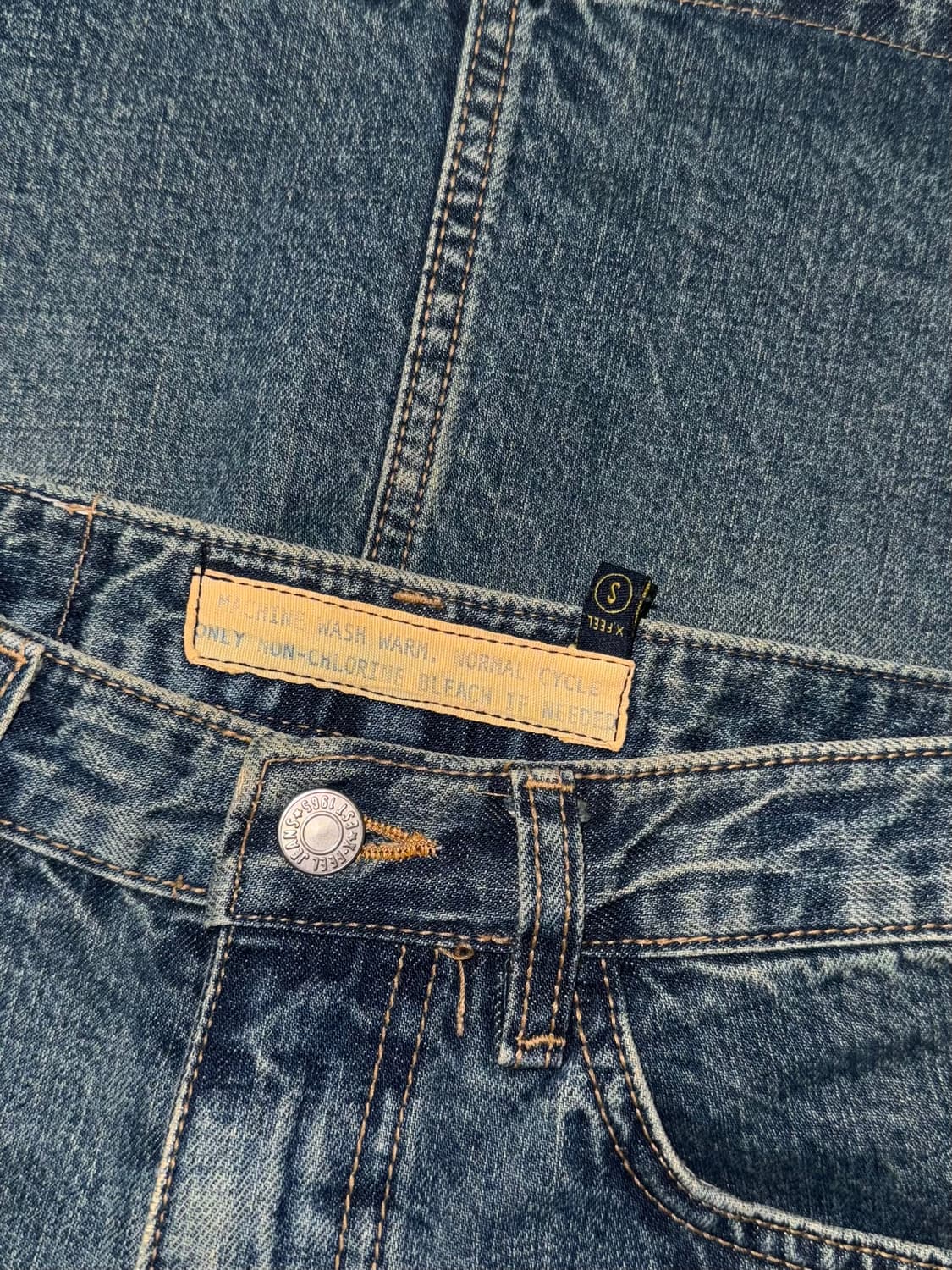 빈티지 워싱 포켓 청치마 상품이미지3