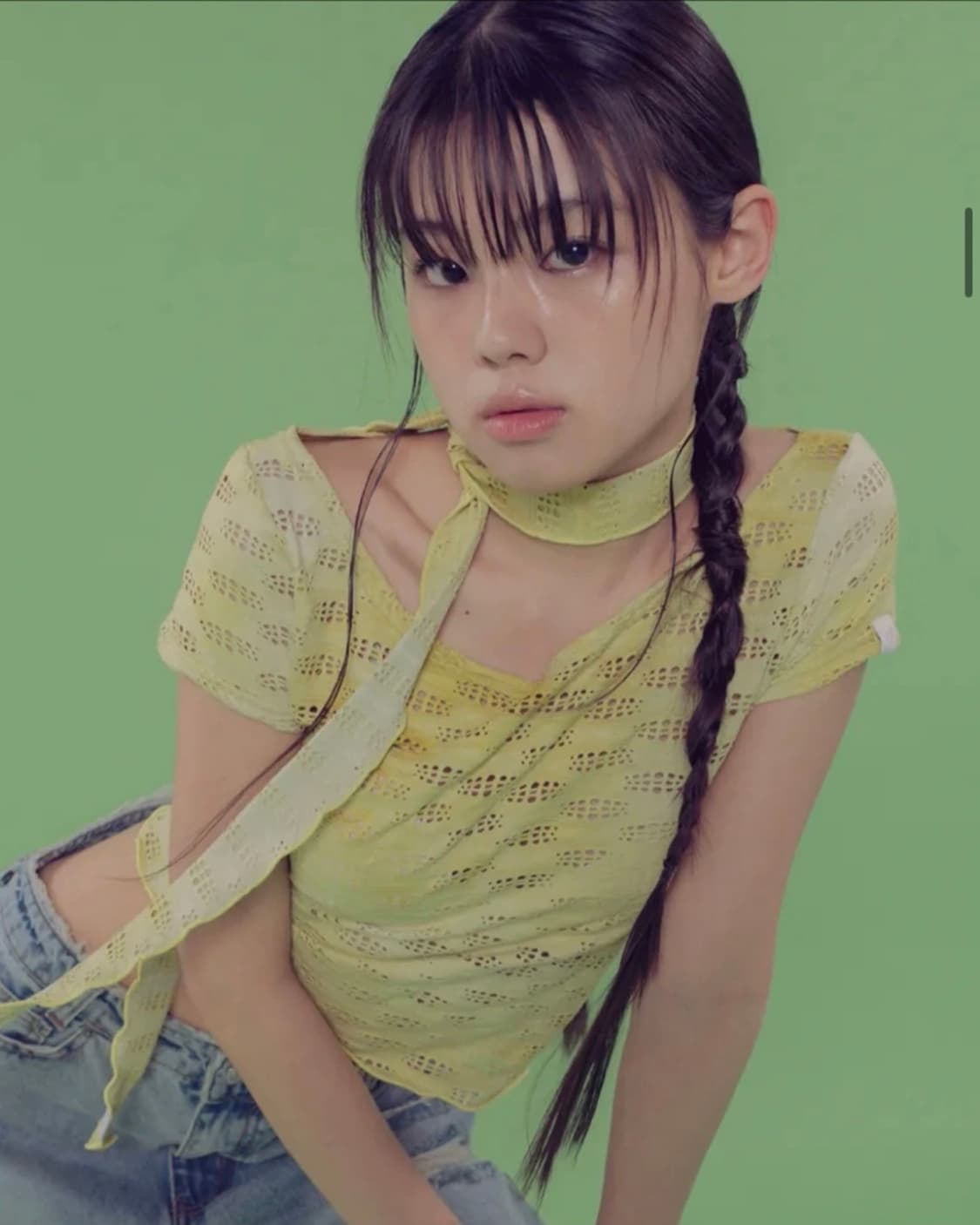 팬시클럽 밀키웨이 스카프 티 (라임) 상품이미지2