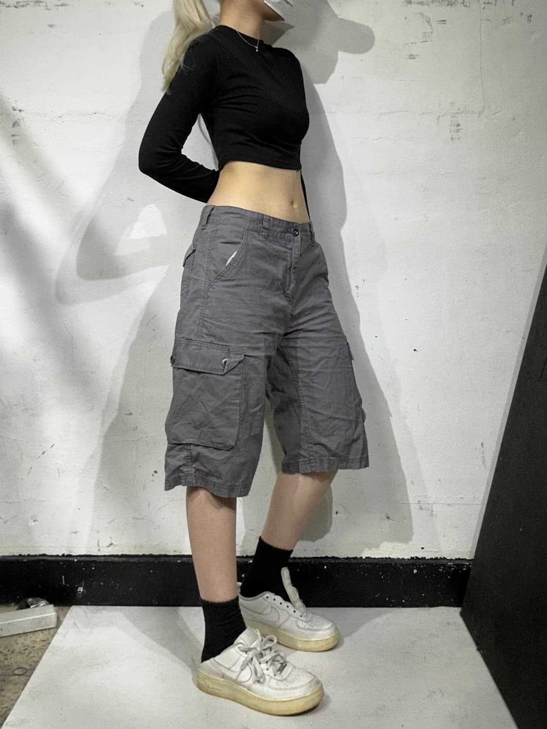 리바이스 워싱 그레이 버뮤다 반바지 카고 팬츠  상품이미지1