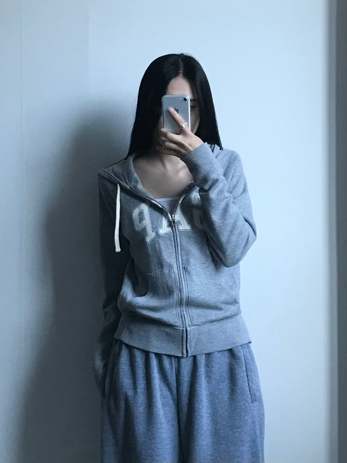 Gap 갭 그레이 후드집업 상품이미지1