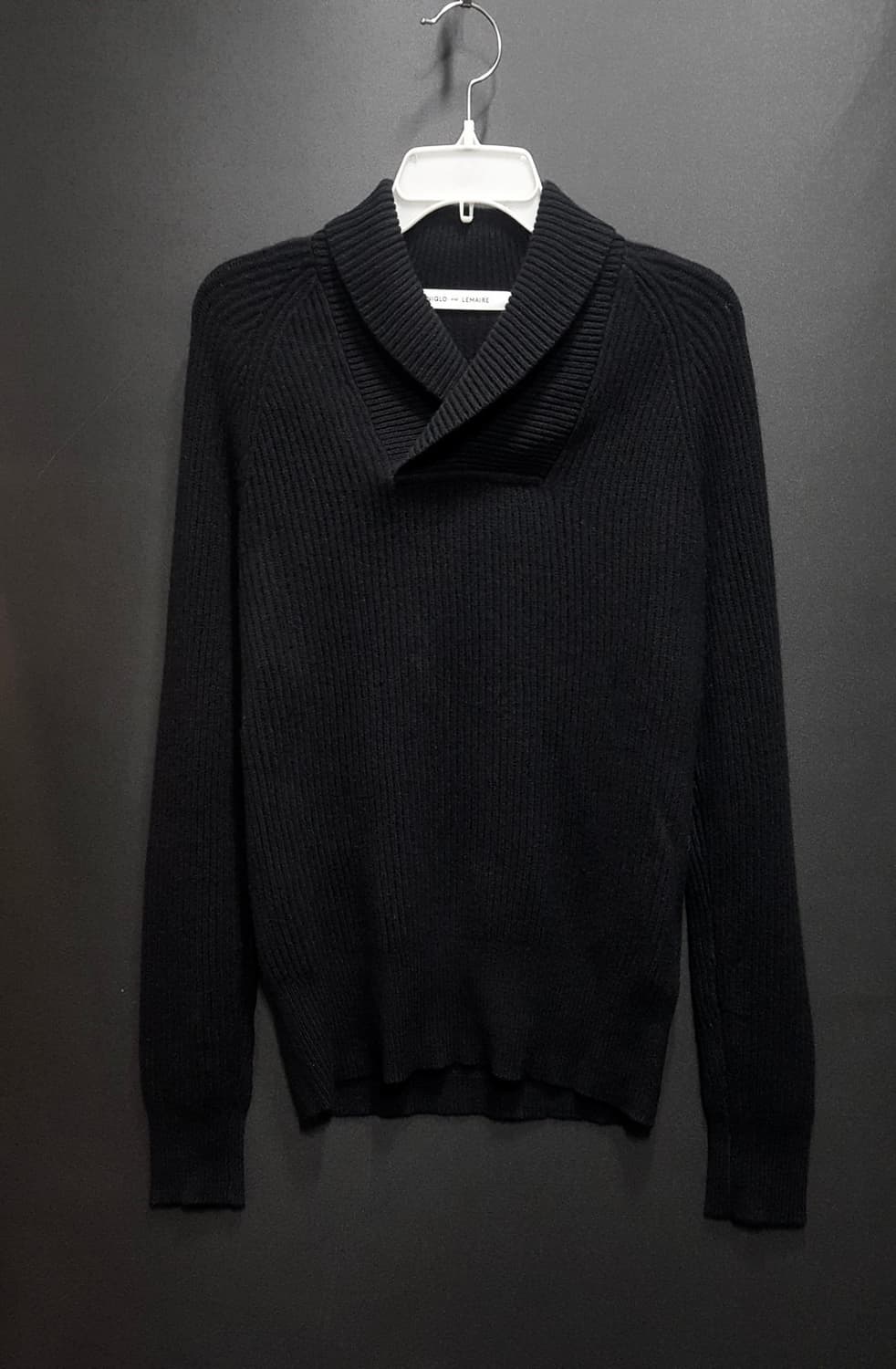 르메르 x 유니클로 16FW 숄 카라 스웨터 블랙 L 상품이미지1