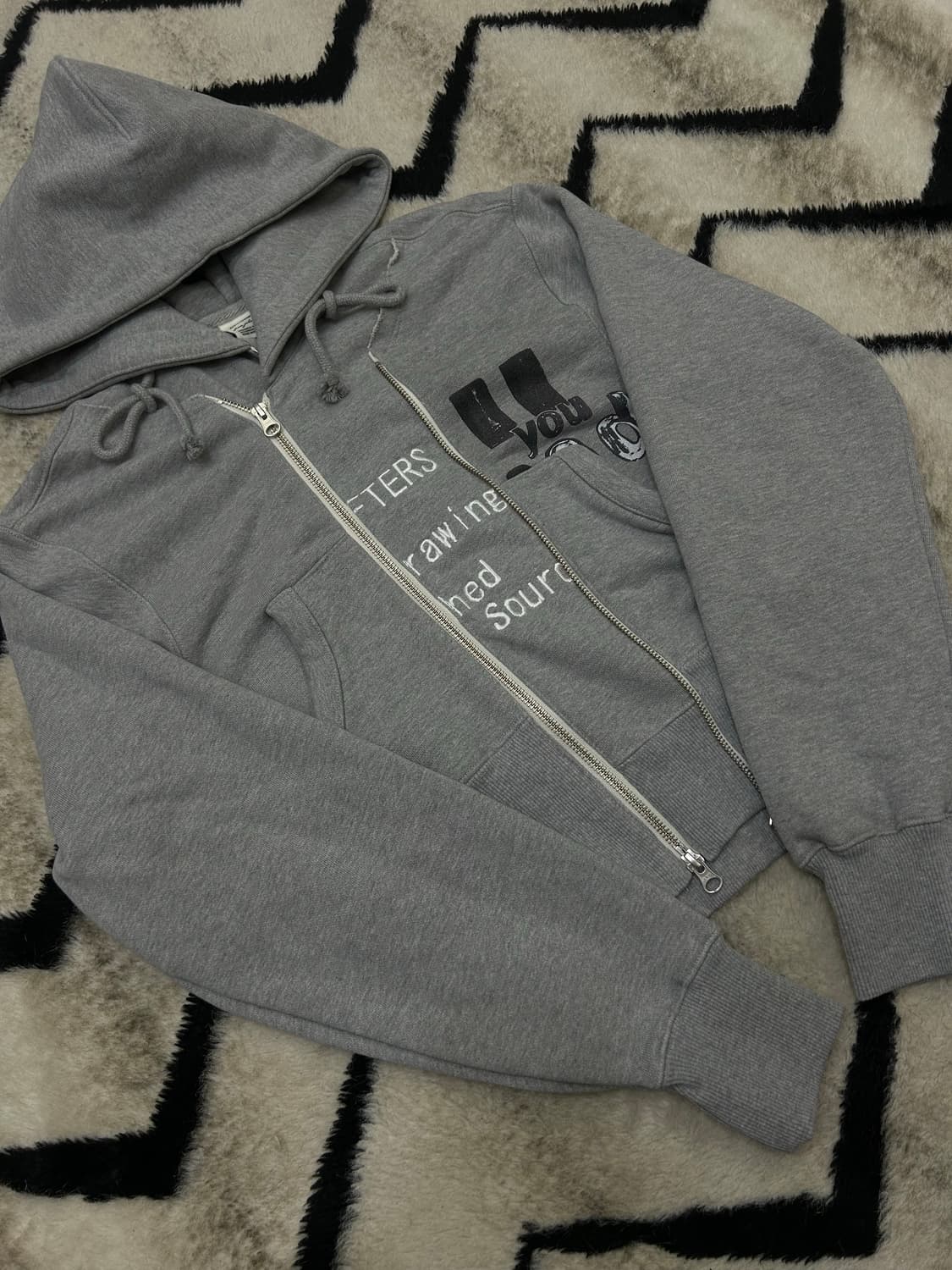 [Free]로레일즈 헤비웨이트 언발란스 후드집업/그레이 상품이미지1