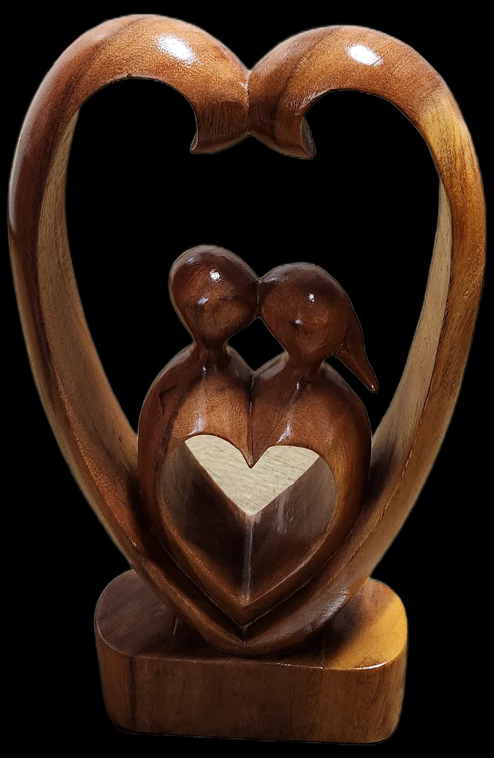 나무 하트 연인 조각상 장식품 인테리어소품 상품이미지2
