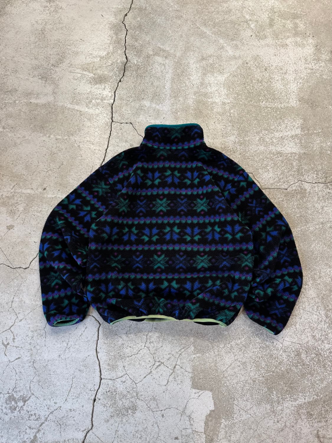 90s 엘엘빈 아즈텍 플리스 스냅티 풀오버 상품이미지6