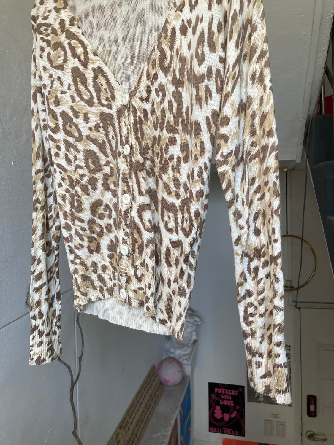 soft touch 레이어드 호피 가디건 상품이미지3