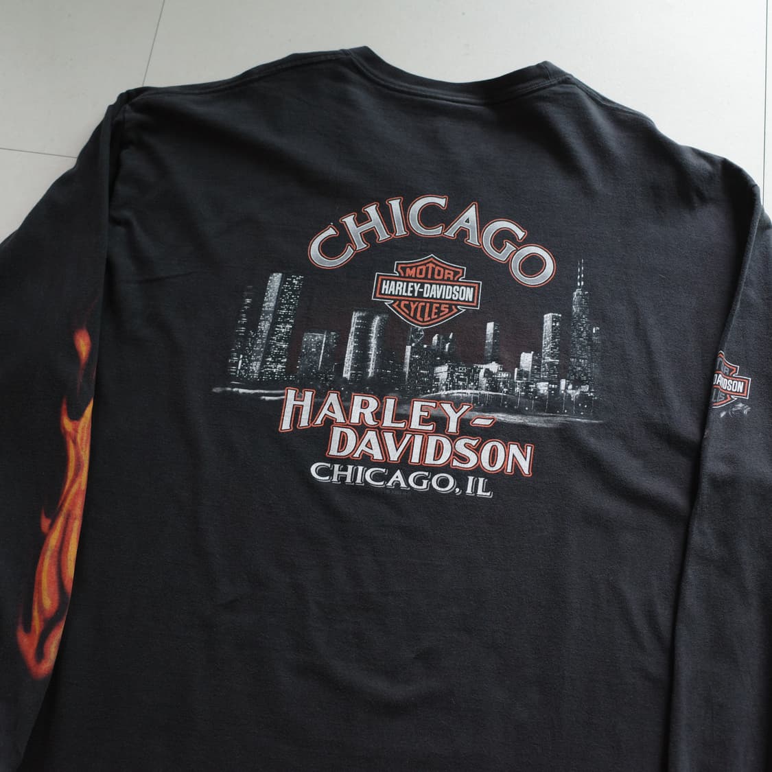 할리데이비슨 made in usa시카고 불꽃 롱슬리브 2XL 상품이미지6