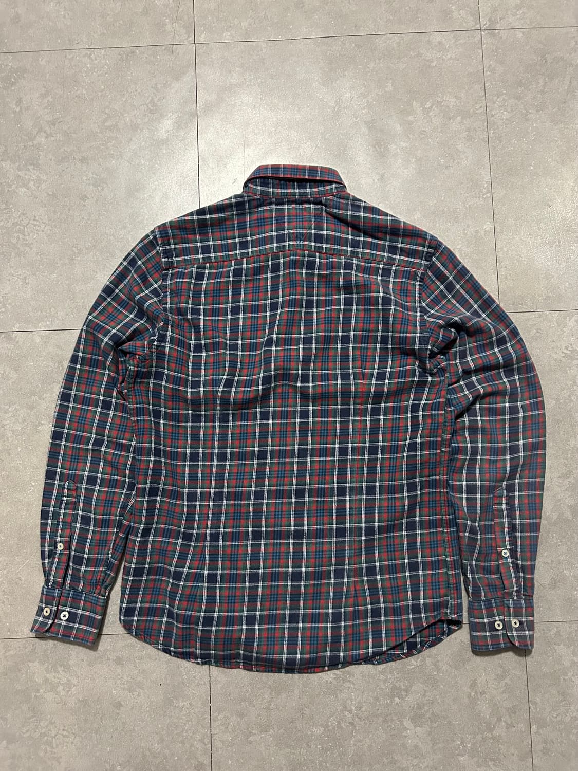 타미힐피거 플란넬  체크패턴  빈티지  워크  셔츠95size   상품이미지5