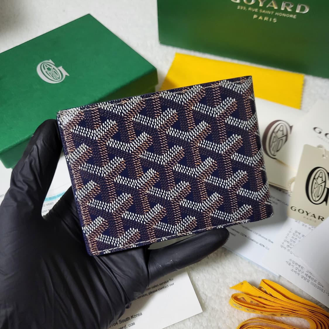 [새상품급/풀구성] 고야드 빅투아르 반지갑 네이비 상품이미지3
