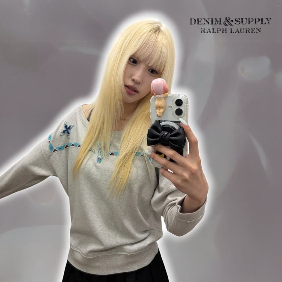 데님앤서플라이 비즈패치 스웻셔츠 상품이미지1