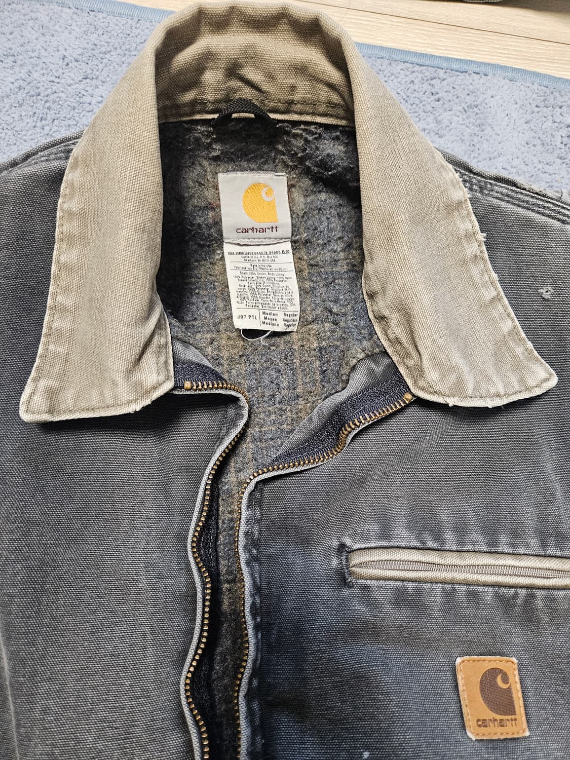칼하트  j97 디트로이트 워크 자켓 ptl m사이즈 상품이미지6