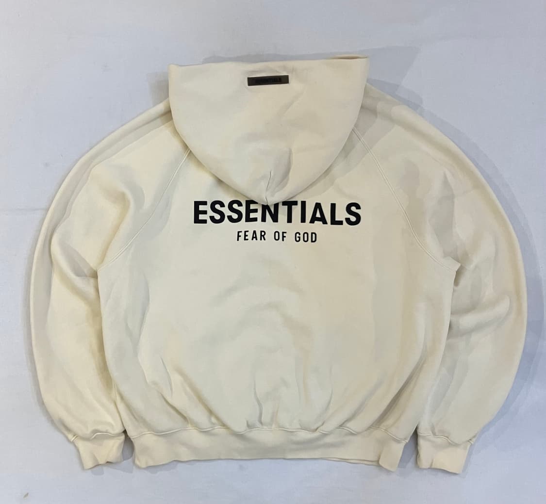 피어오브갓 에센셜 백로고 후드티 크림 상품이미지1