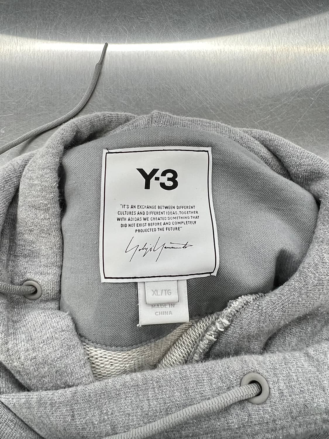 y3 그레이 헤더 클래식 체스트 로고 후디 스웨트 셔츠 상품이미지7
