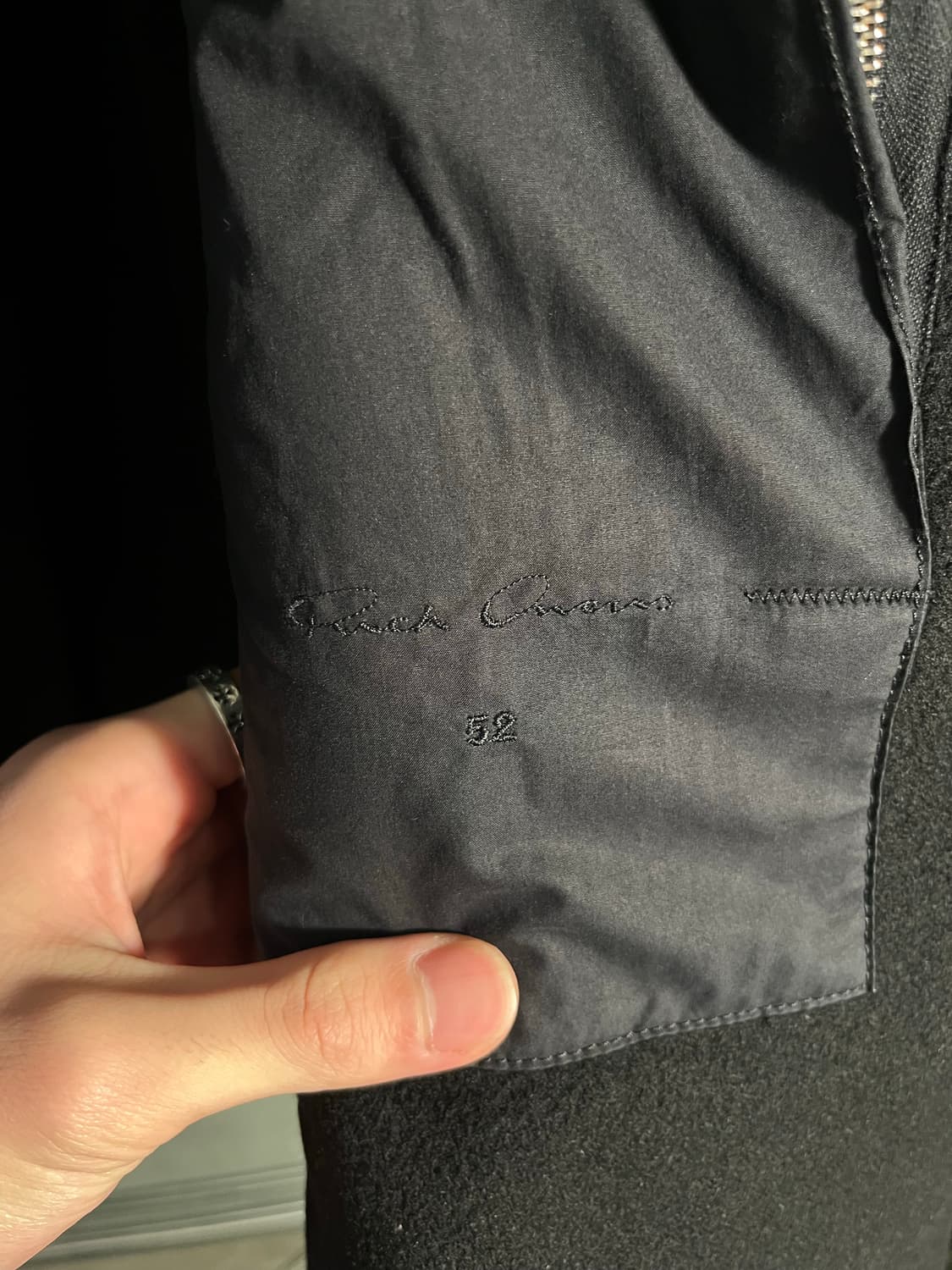 14fw rick owens stoogie 캐시미어 도킹 카프 레더 자켓 상품이미지6