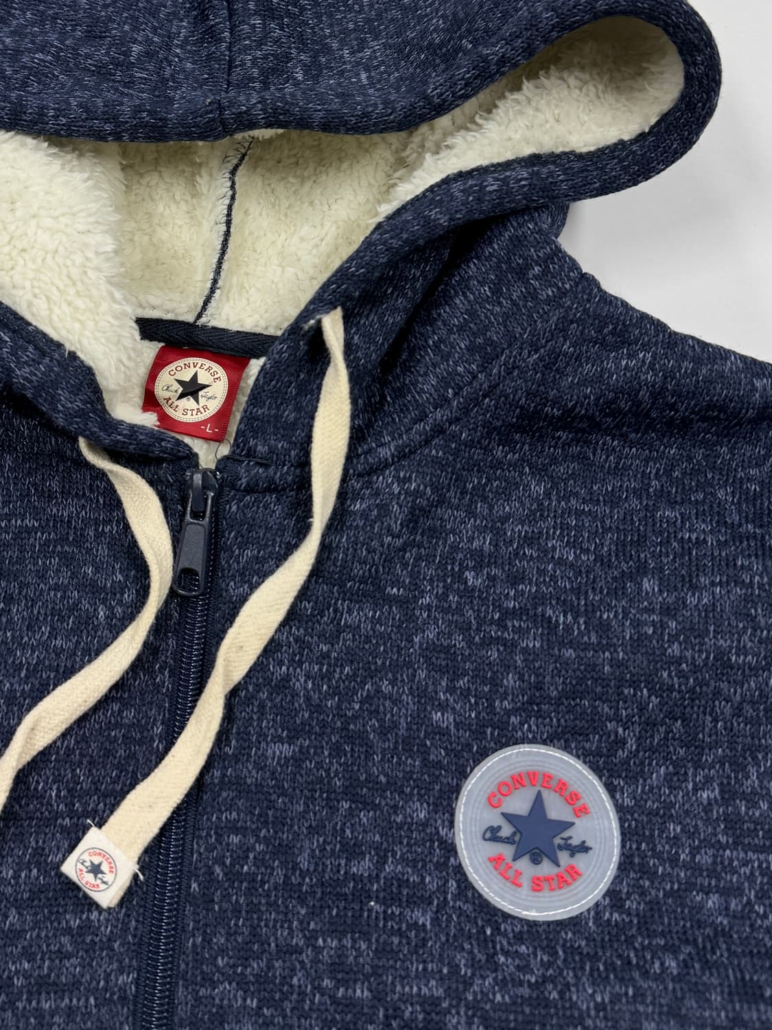 컨버스 양털 기모 후드집업 상품이미지4