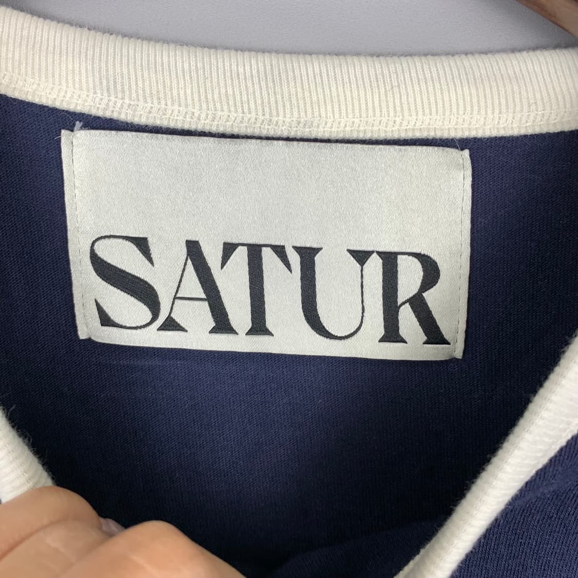 세터 네이비 링거 반팔 티셔츠 상품이미지6