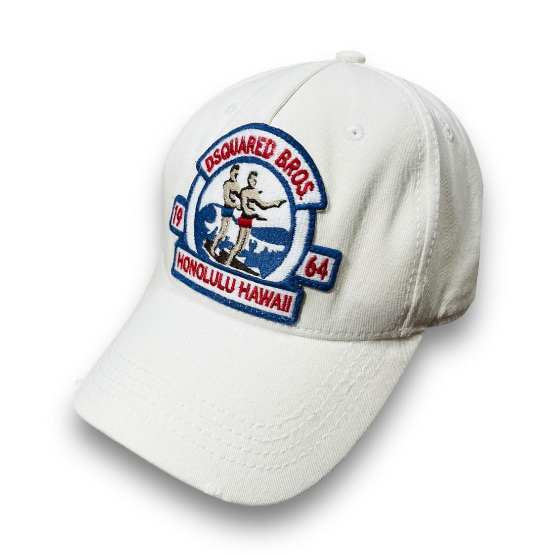 디스퀘어드2 하와이 서퍼맨 빈티지 화이트 볼캡 상품이미지2