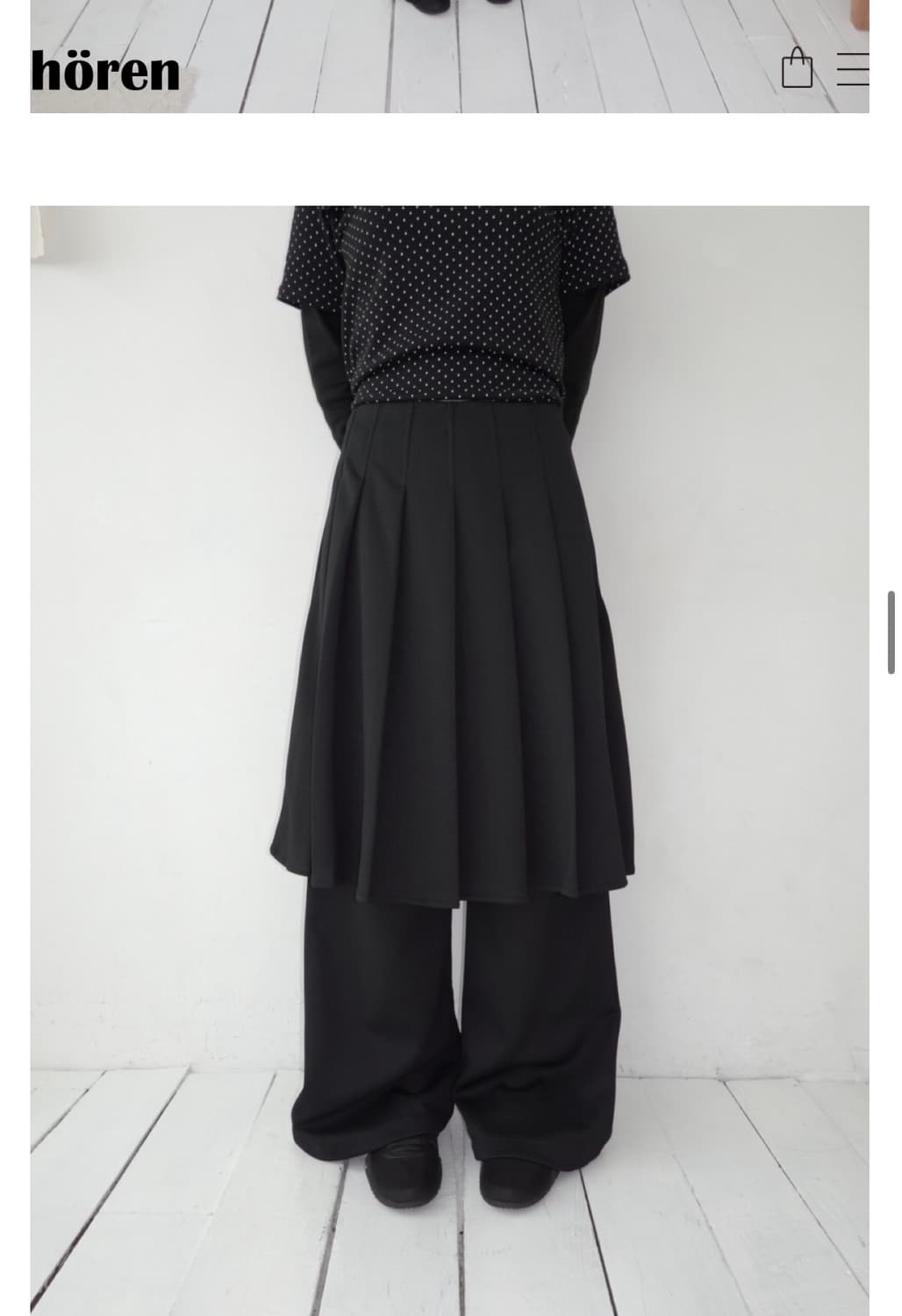 회렌 플리츠 스커트 팬츠 상품이미지1