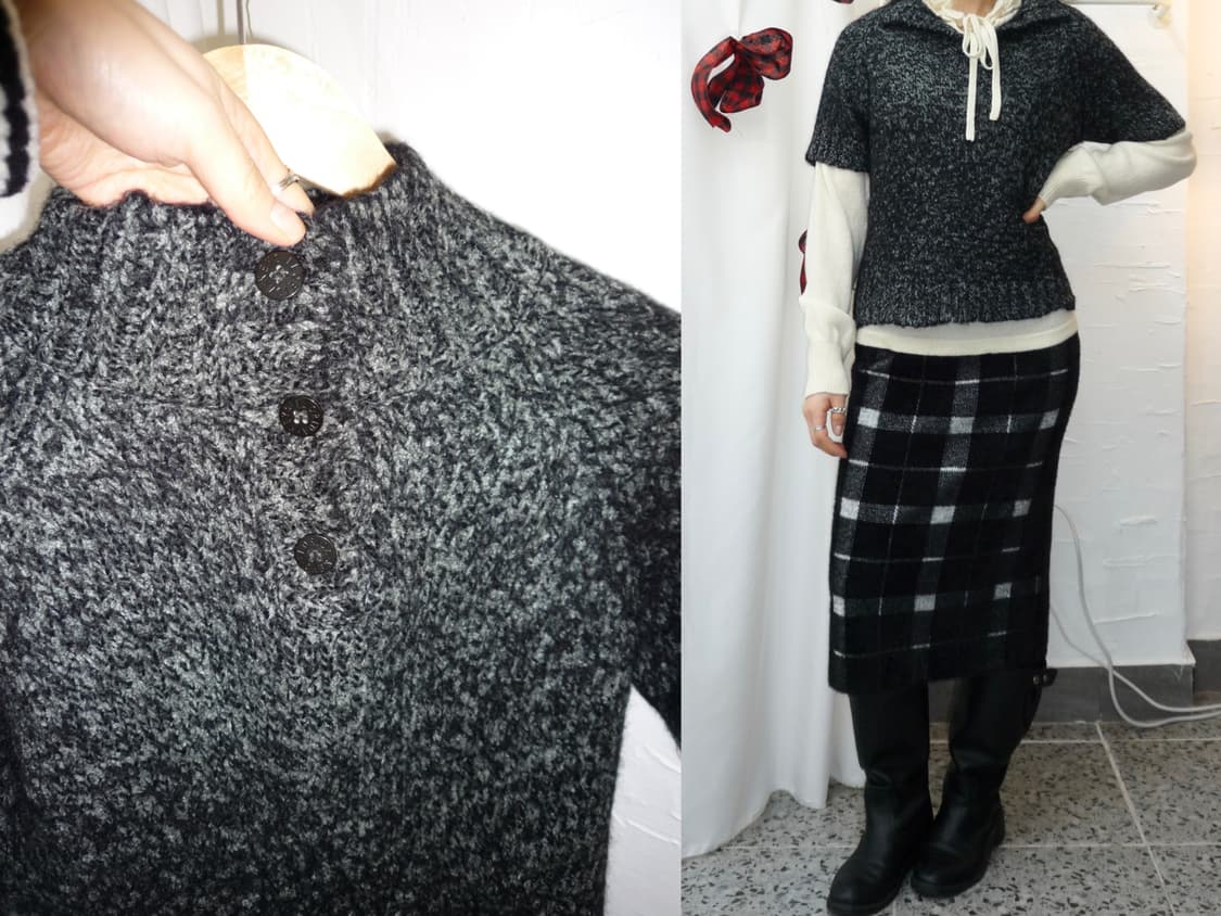 mock-neck knit top 상품이미지1