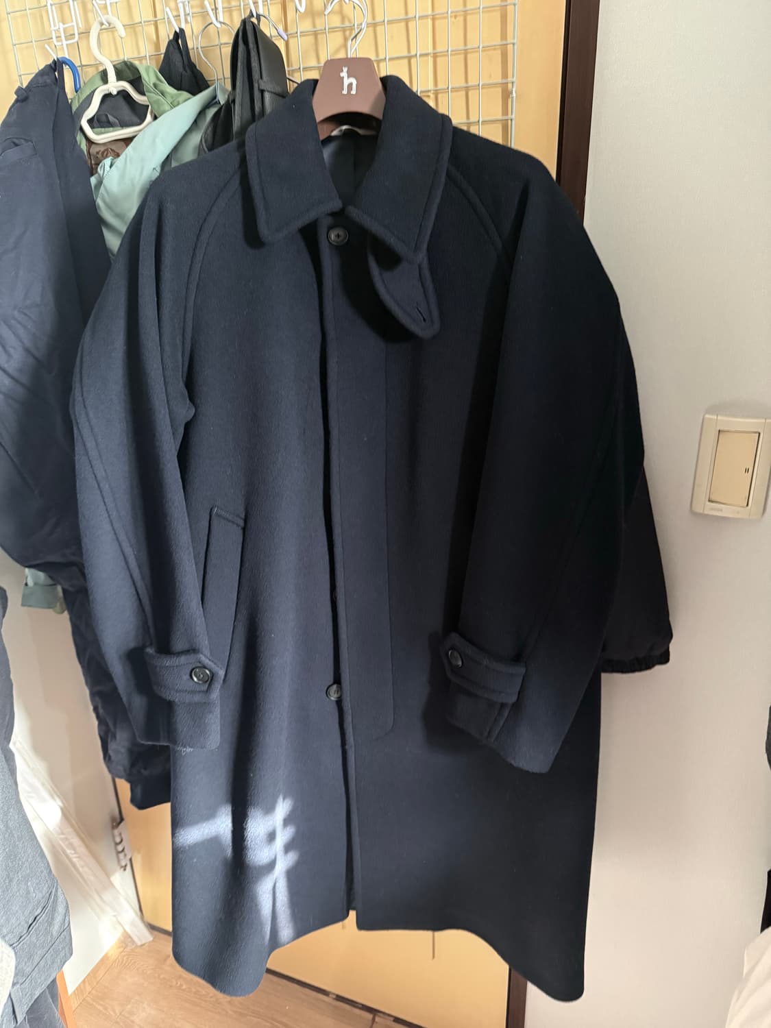 HIS 헤지스 발마칸 코트 네이비 M 상품이미지2