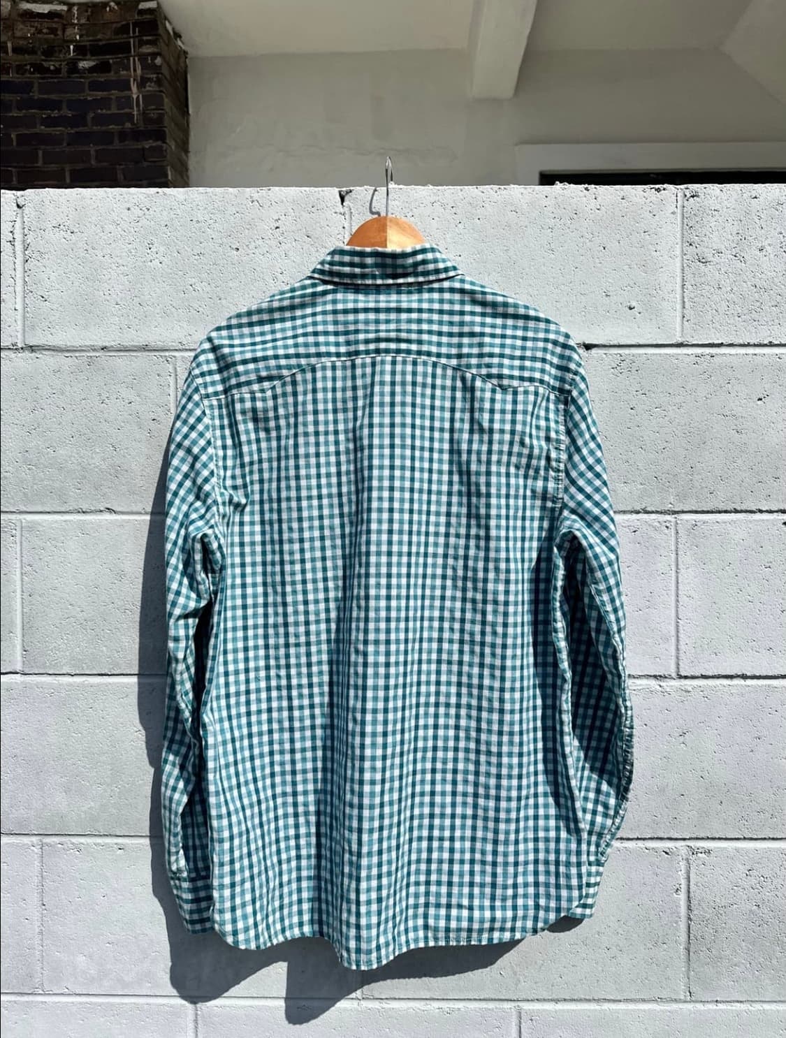 리바이스 블루그린 깅엄 체크 웨스턴 셔츠 상품이미지6