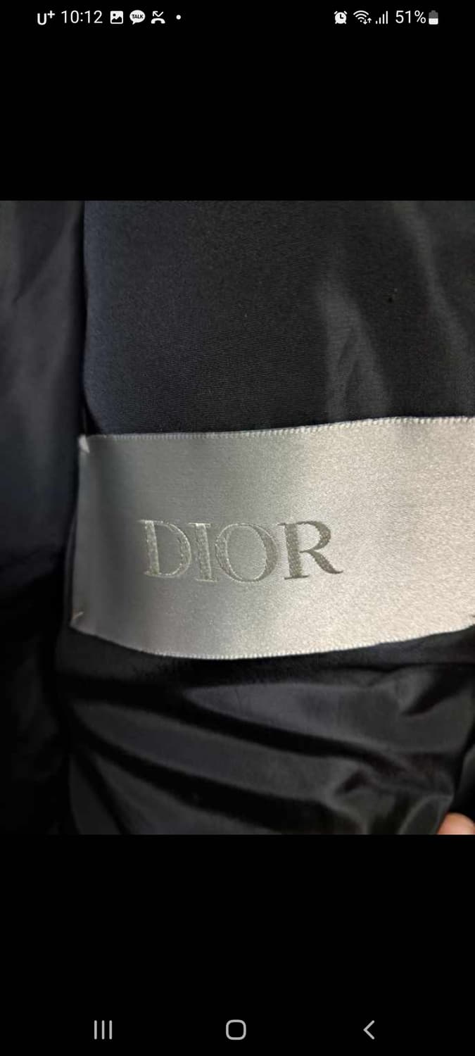 디올 패딩 오블리크 52 사이즈 네이비 거의 새것 급처 상품이미지3