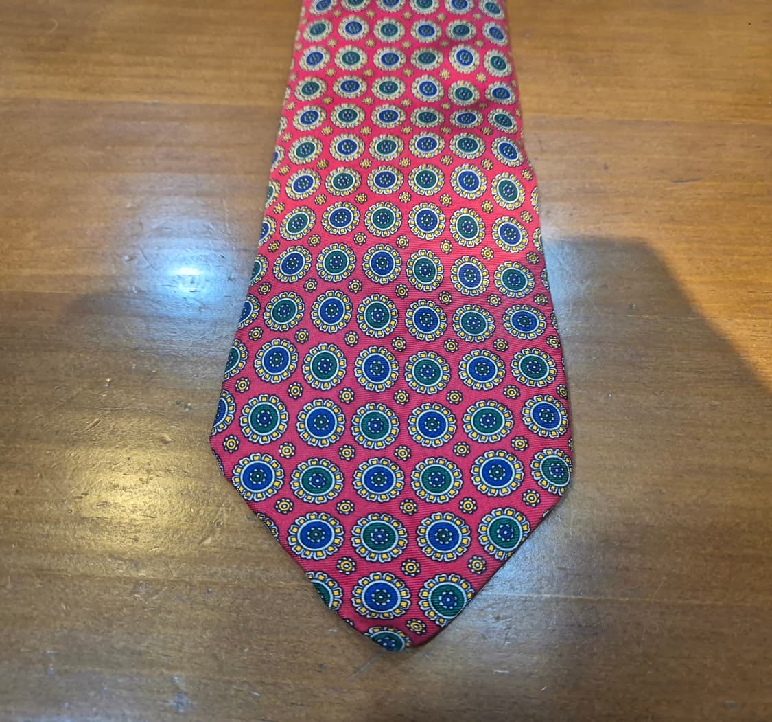 메달리온 플라워 실크 타이 상품이미지2