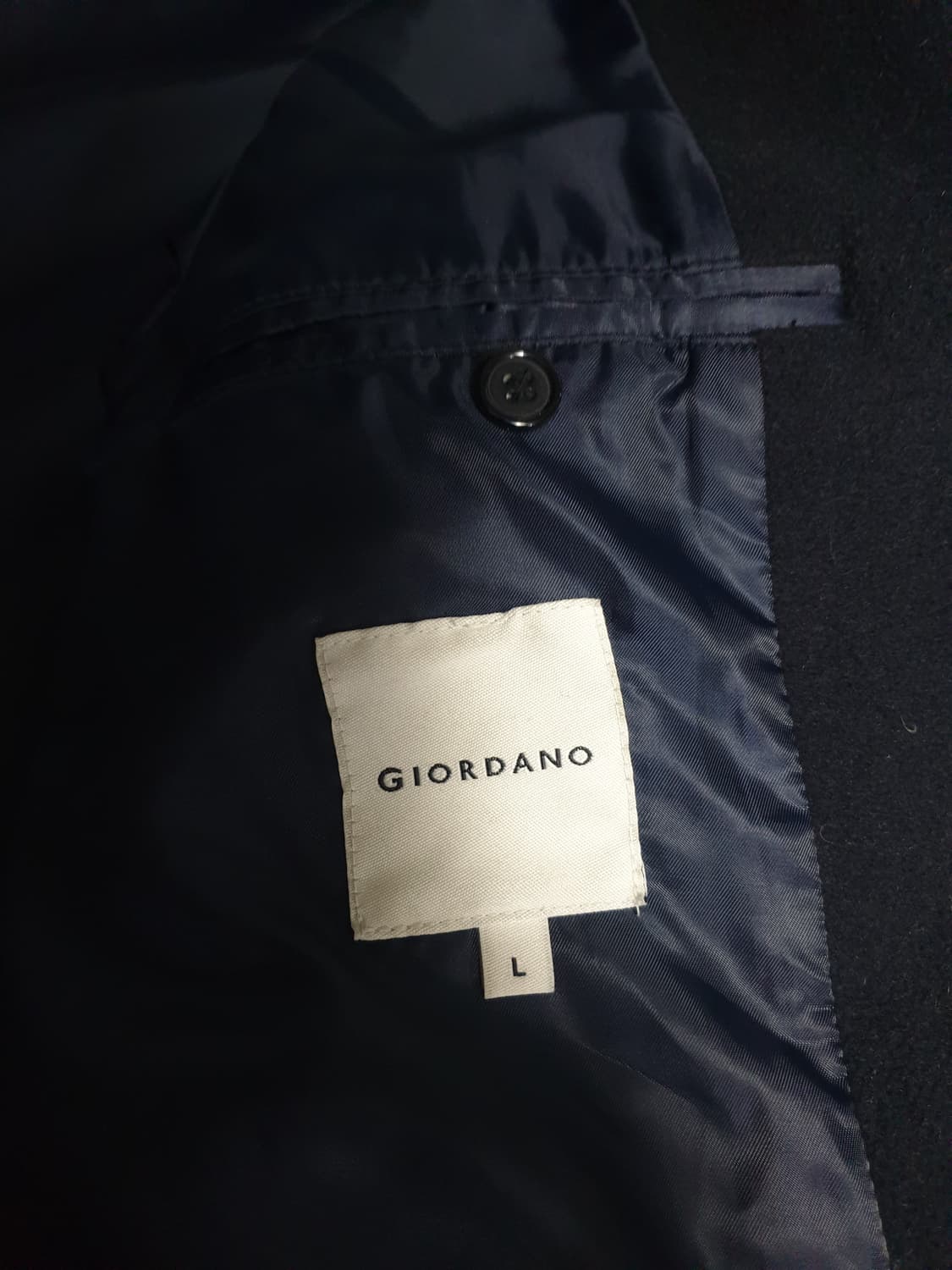 지오다노 울 롱코트 네이비 (L) 상품이미지3