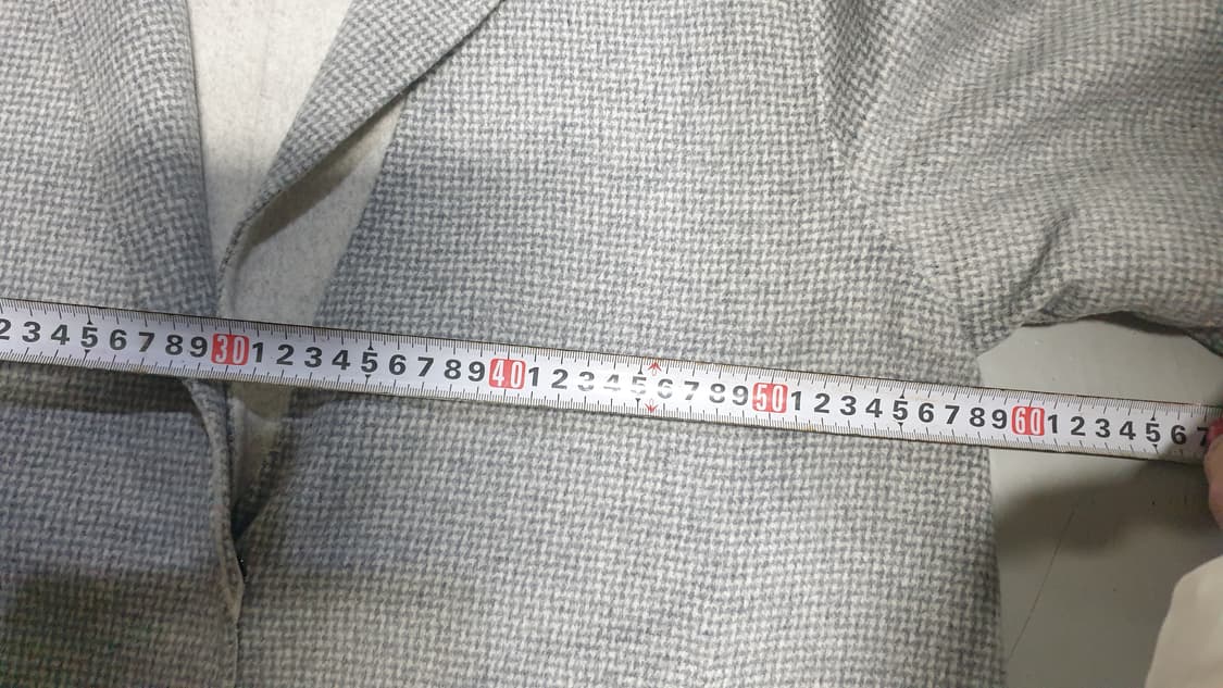 핸드메이드 울  100% 회색 코트 M사이즈 상품이미지6