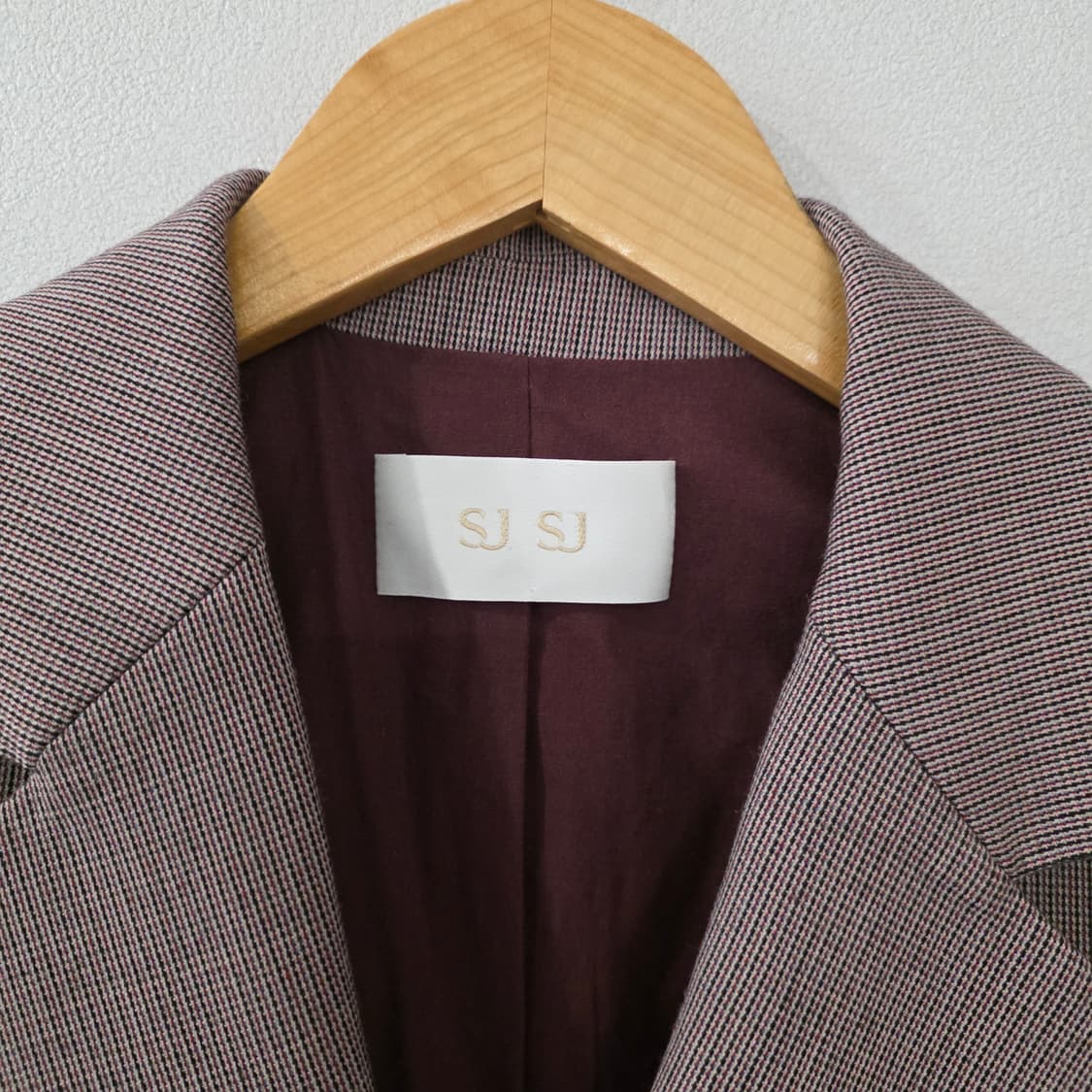 한섬 SJSJ 더블 버튼 체크 자켓 76-90-155 상품이미지6