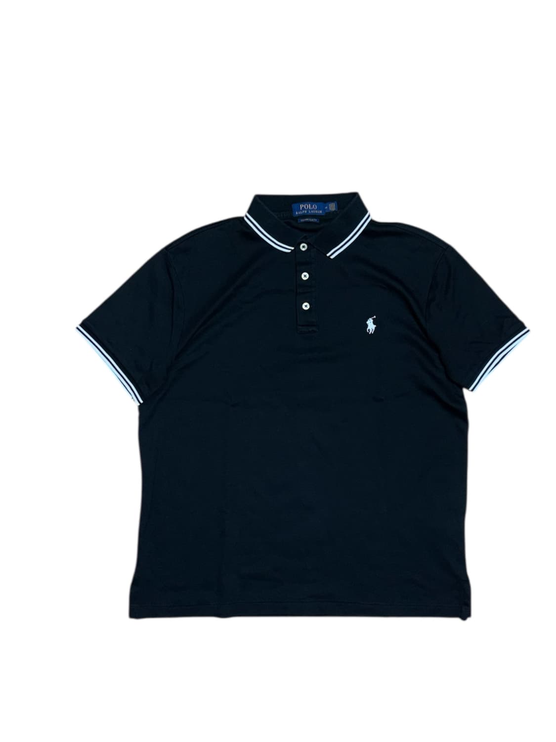 폴로 랄프로렌 화이트포니 카라 반팔티셔츠 상품이미지1