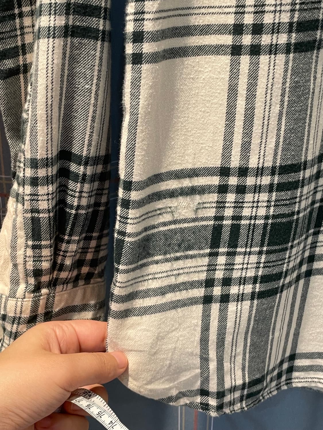 Coen 체크셔츠 아이보리그린 상품이미지4