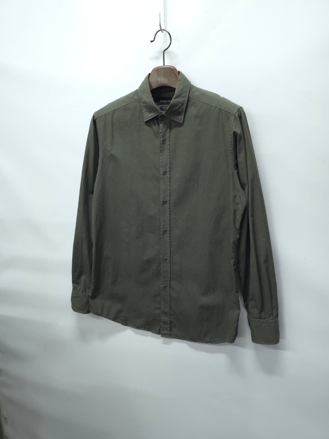 ​마시모두띠 남성용 이탈리안패브릭 카키 셔츠 (100) 상품이미지2