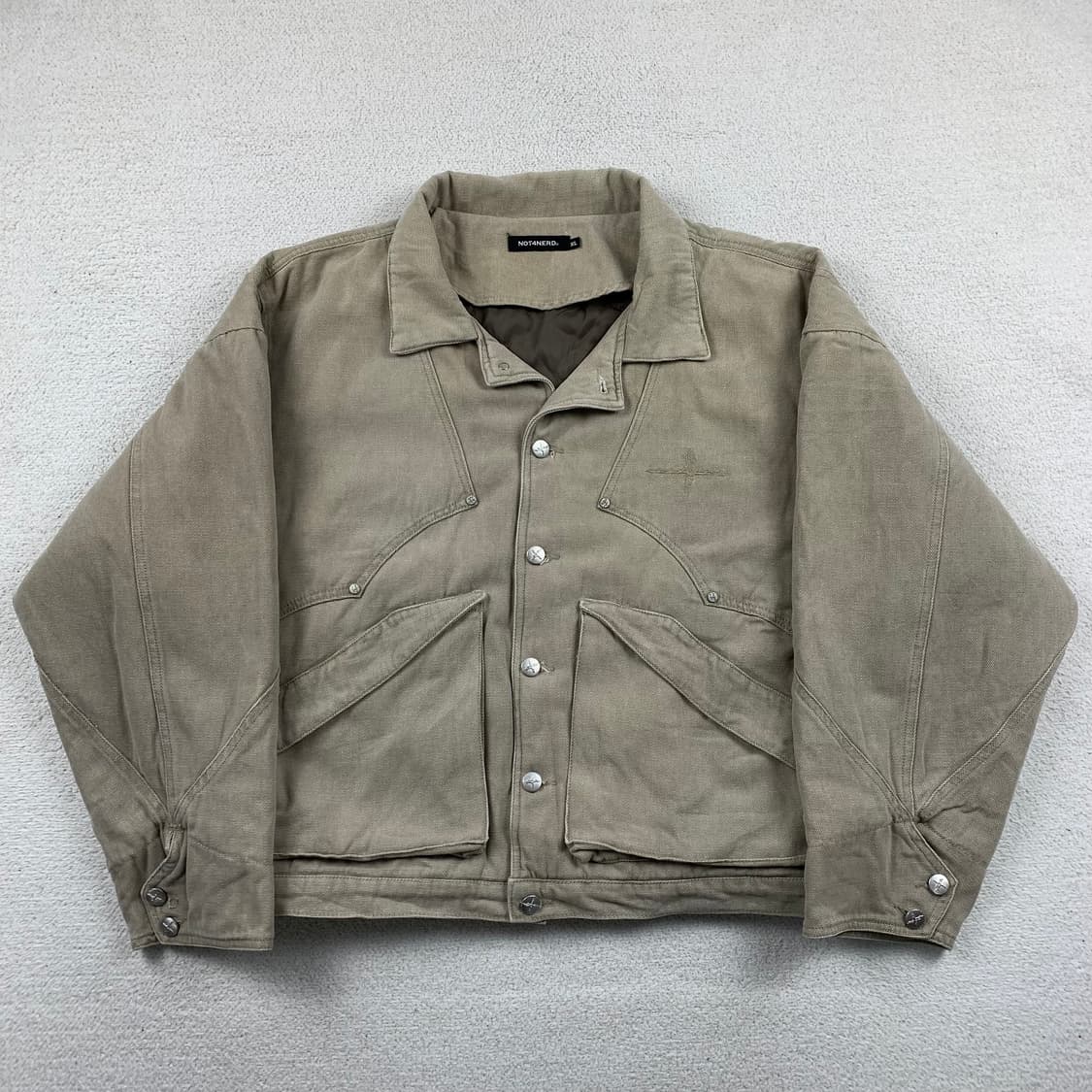 낫포너드 웨스턴 크롭 옥스포드 워크 자켓 베이지 상품이미지1