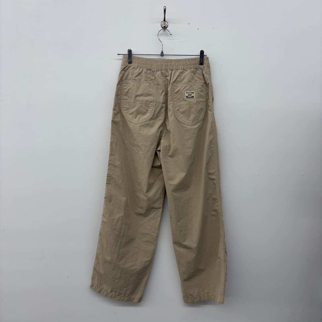 Lee 베이지색 허리 풀밴딩 와이드 팬츠 허리26in 상품이미지3