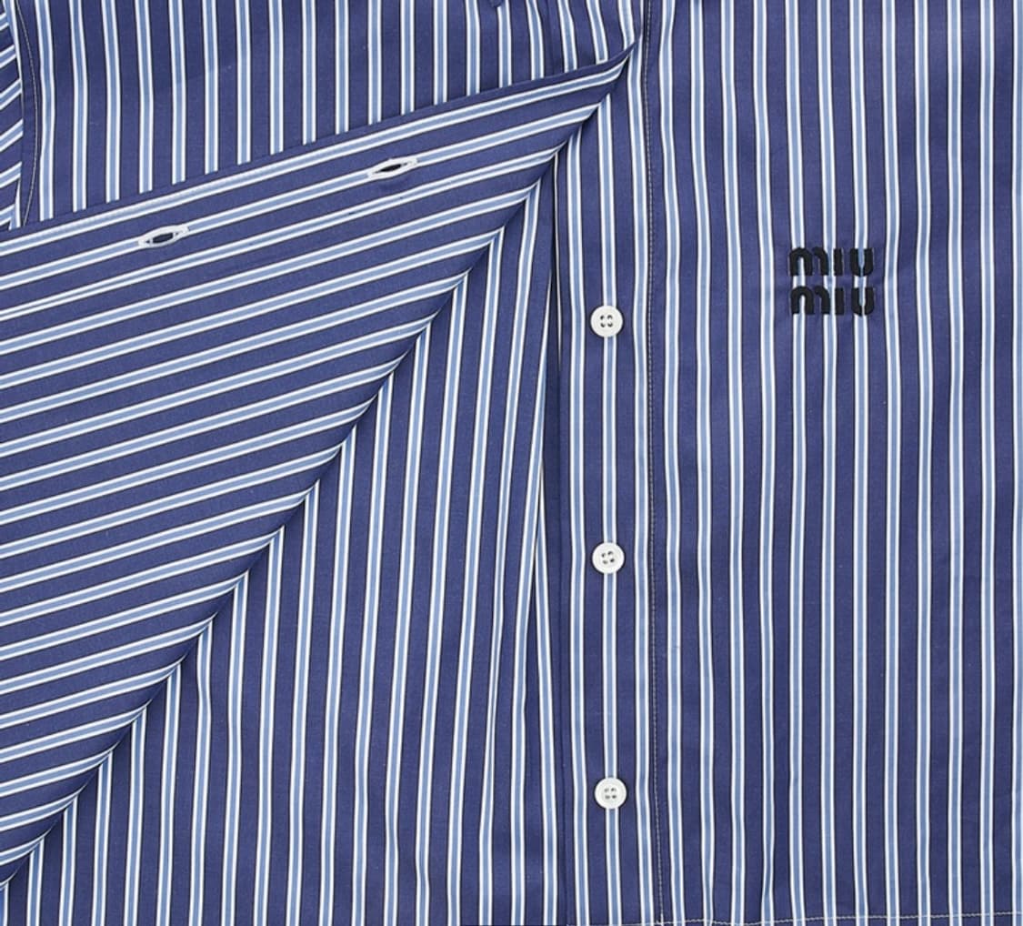 미우미우 스트라이프 크롭 셔츠 ㅡ정품ㅡ 상품이미지7