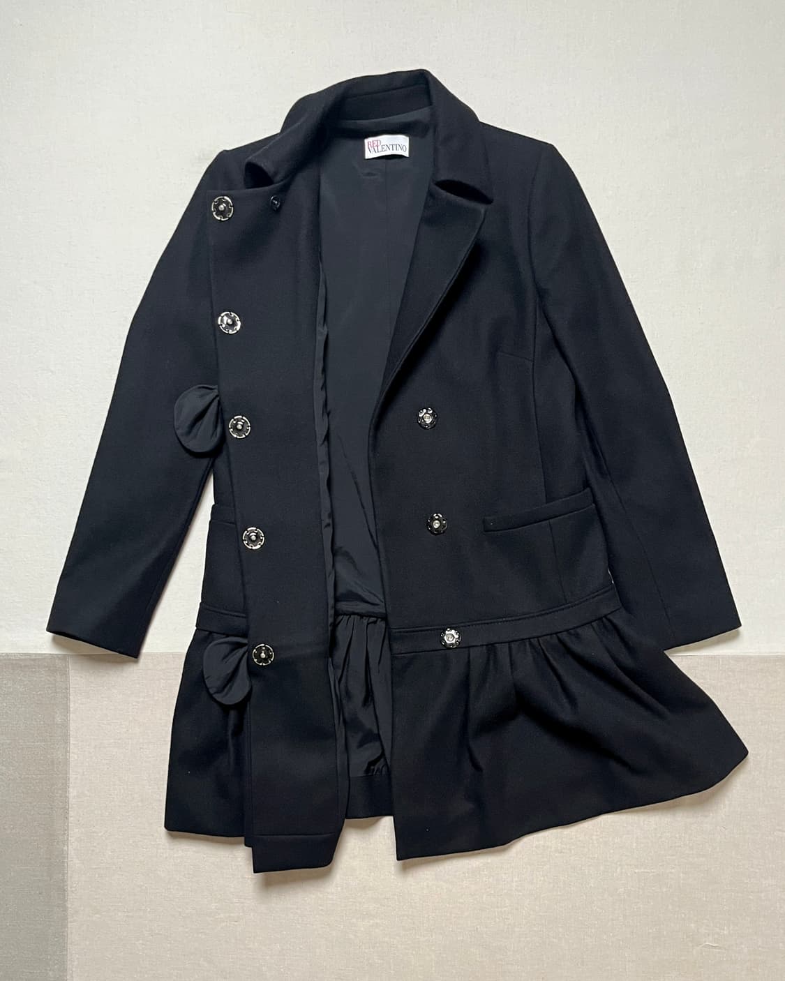 발렌티노 리본 페플럼 코트 red valentino 러플 코트 상품이미지3