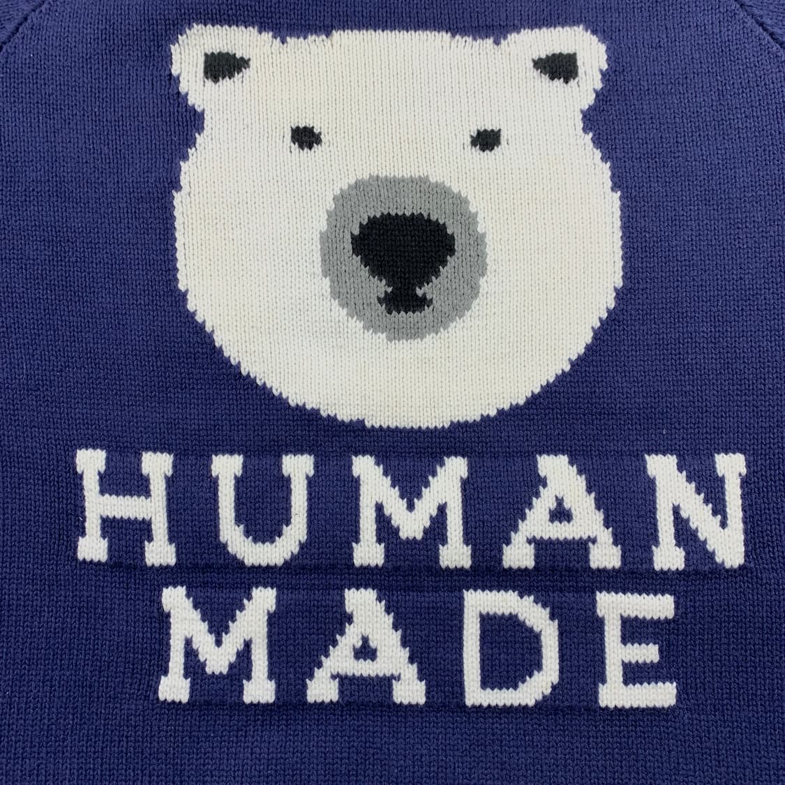 휴먼메이드 폴라 베어 래글런 니트 네이비 상품이미지5