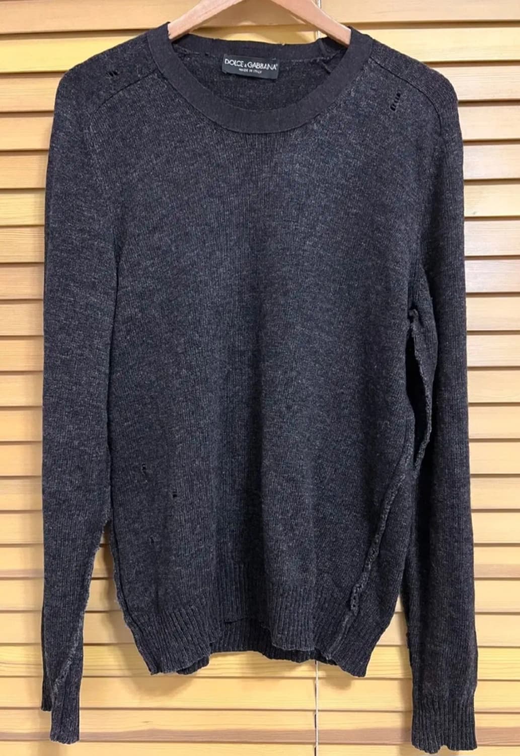 돌체앤가바나 남성 차콜그레이 라운드울니트
 상품이미지1