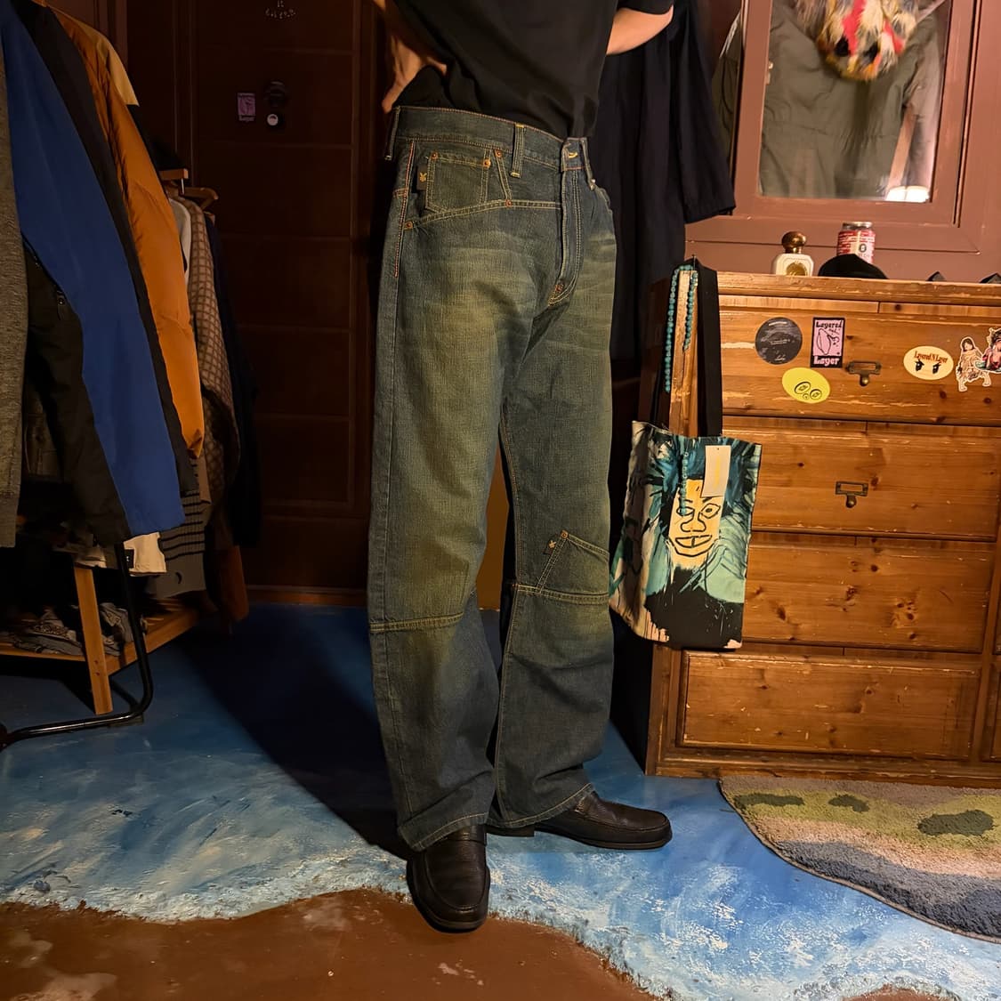 MICHIKO KOSHINO CURVED DENIM PANTS 상품이미지2