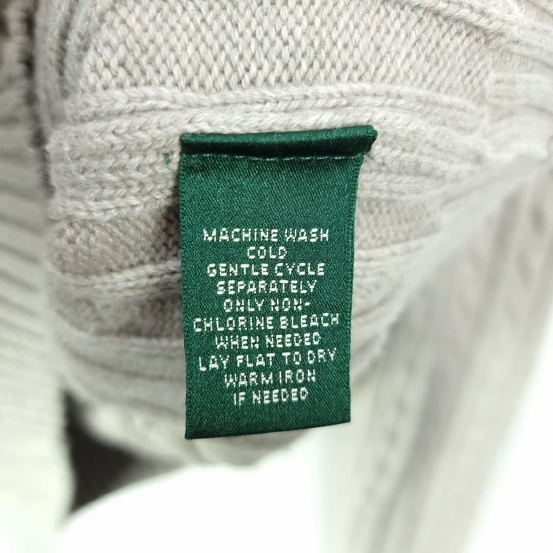 [폴로 랄프로렌] 케이블 꽈배기 하이넥 니트 집업 가디건 M19743 상품이미지8