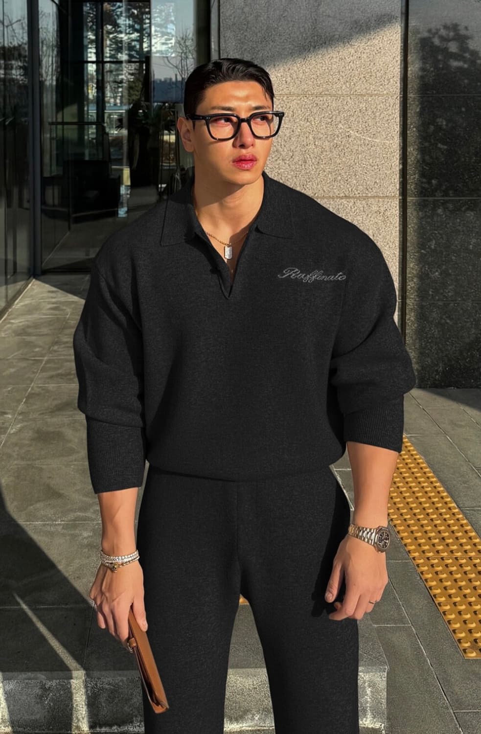 라피나토 캐시미어 니트 셋업 48사이즈 상품이미지1