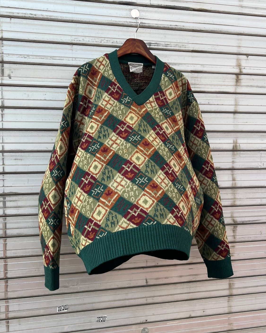 [L] 80s 엠포리오 아르마니 패턴 스웨터 상품이미지1