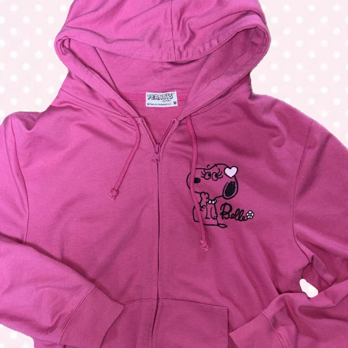 스누피 정품 핫핑크 모리걸 데일리 후드집업 상품이미지3