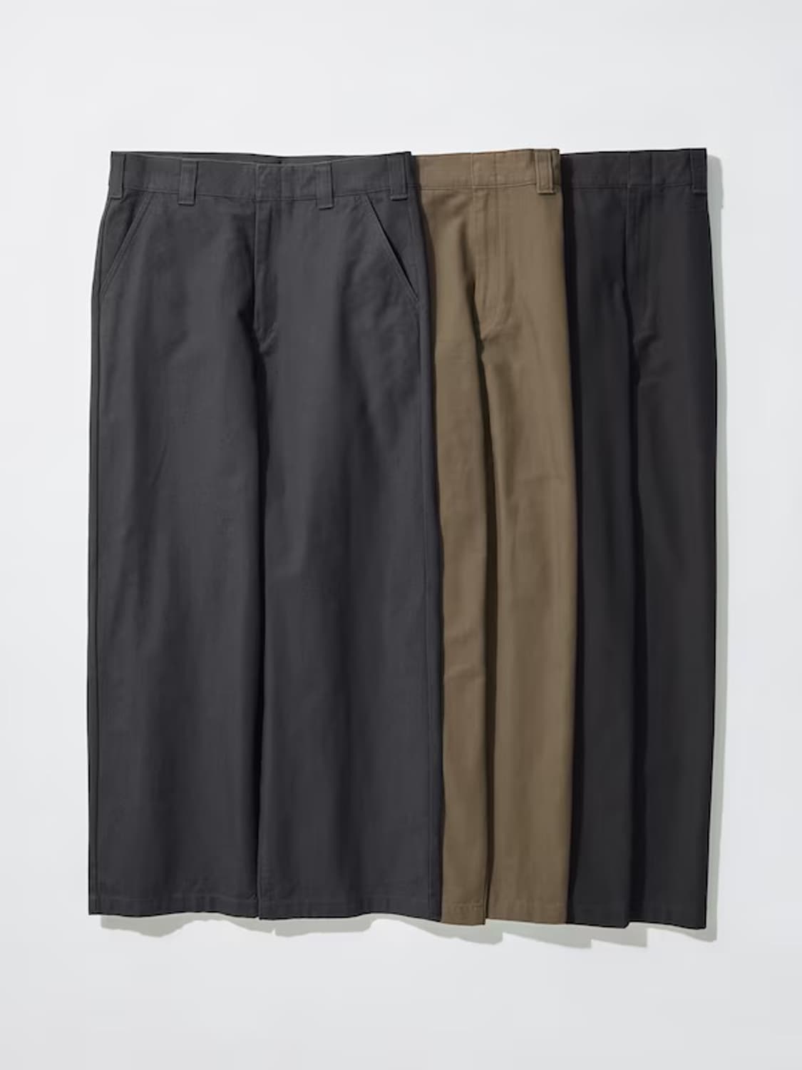 [82] 유니클로U 와이드스트레이트팬츠 다크그레이/블랙 일괄 판매 상품이미지1